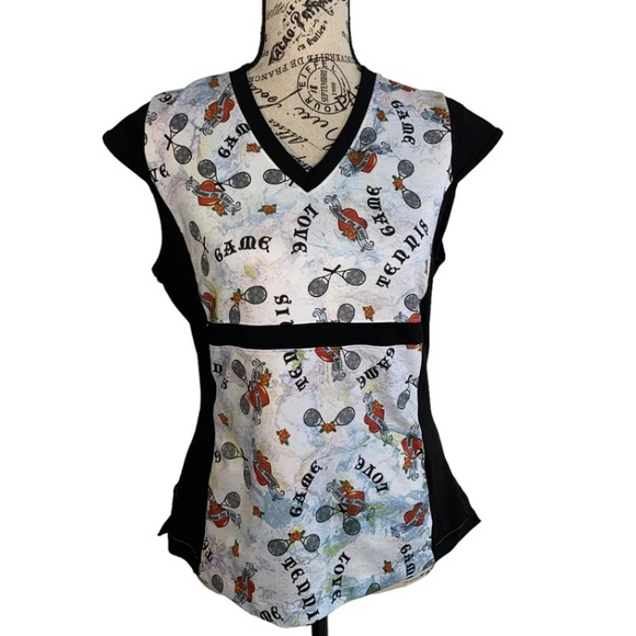 dTL tennis blouse women’s size medium - Picture 1 of 10